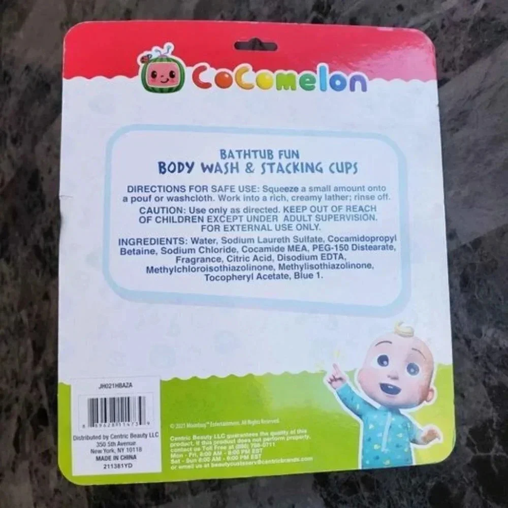 Cocomelon Bathtub Cups Set and Cocomelon Bathtime Memory Game Set